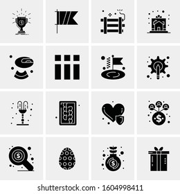 16 Universal Business Icons Vector. Creative Icon Illustration to use in web and Mobile Related project.