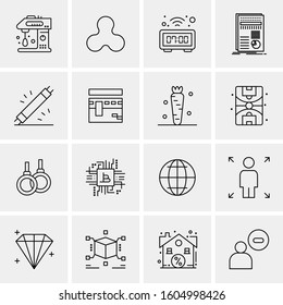16 Universal Business Icons Vector. Creative Icon Illustration to use in web and Mobile Related project.