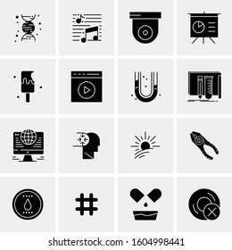 16 Universal Business Icons Vector. Creative Icon Illustration to use in web and Mobile Related project.
