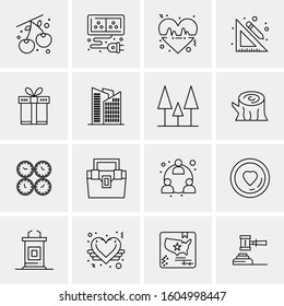 16 Universal Business Icons Vector. Creative Icon Illustration to use in web and Mobile Related project.