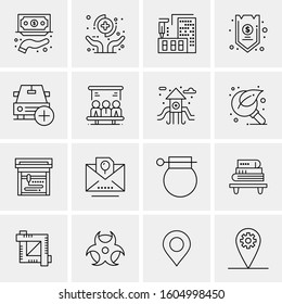 16 Universal Business Icons Vector. Creative Icon Illustration to use in web and Mobile Related project.
