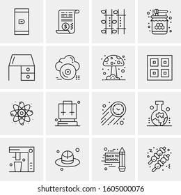 16 Universal Business Icons Vector. Creative Icon Illustration to use in web and Mobile Related project.