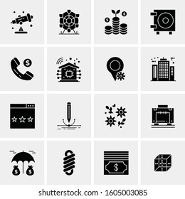 16 Universal Business Icons Vector. Creative Icon Illustration to use in web and Mobile Related project.