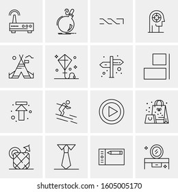 16 Universal Business Icons Vector. Creative Icon Illustration to use in web and Mobile Related project.