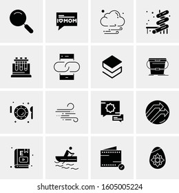 16 Universal Business Icons Vector. Creative Icon Illustration to use in web and Mobile Related project.