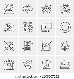16 Universal Business Icons Vector. Creative Icon Illustration to use in web and Mobile Related project.
