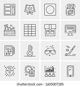 16 Universal Business Icons Vector. Creative Icon Illustration to use in web and Mobile Related project.