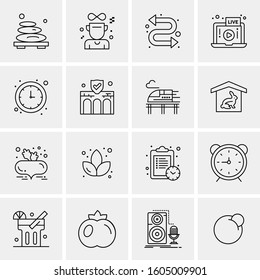16 Universal Business Icons Vector. Creative Icon Illustration to use in web and Mobile Related project.