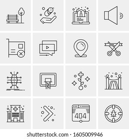 16 Universal Business Icons Vector. Creative Icon Illustration to use in web and Mobile Related project.