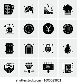 16 Universal Business Icons Vector. Creative Icon Illustration to use in web and Mobile Related project.
