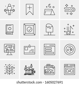 16 Universal Business Icons Vector. Creative Icon Illustration to use in web and Mobile Related project.