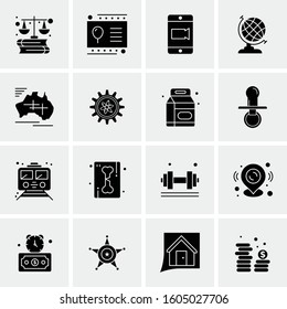 16 Universal Business Icons Vector. Creative Icon Illustration to use in web and Mobile Related project.