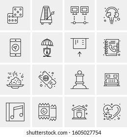 16 Universal Business Icons Vector. Creative Icon Illustration to use in web and Mobile Related project.