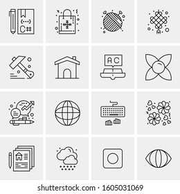 16 Universal Business Icons Vector. Creative Icon Illustration to use in web and Mobile Related project.