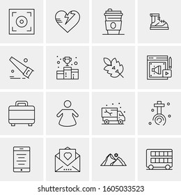 16 Universal Business Icons Vector. Creative Icon Illustration to use in web and Mobile Related project.