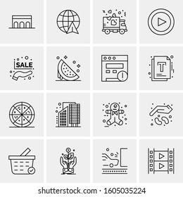 16 Universal Business Icons Vector. Creative Icon Illustration to use in web and Mobile Related project.
