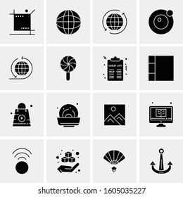 16 Universal Business Icons Vector. Creative Icon Illustration to use in web and Mobile Related project.