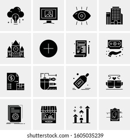 16 Universal Business Icons Vector. Creative Icon Illustration to use in web and Mobile Related project.