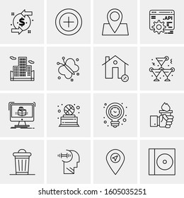 16 Universal Business Icons Vector. Creative Icon Illustration to use in web and Mobile Related project.