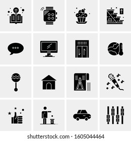 16 Universal Business Icons Vector. Creative Icon Illustration to use in web and Mobile Related project.