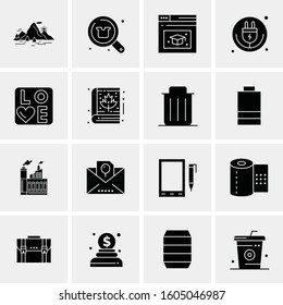 16 Universal Business Icons Vector. Creative Icon Illustration to use in web and Mobile Related project.