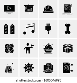 16 Universal Business Icons Vector. Creative Icon Illustration to use in web and Mobile Related project.