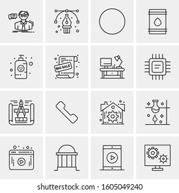 16 Universal Business Icons Vector. Creative Icon Illustration to use in web and Mobile Related project.