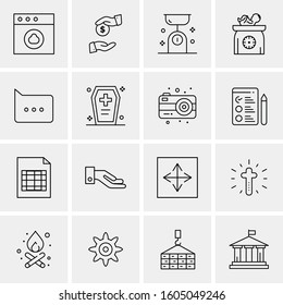 16 Universal Business Icons Vector. Creative Icon Illustration to use in web and Mobile Related project.