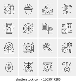 16 Universal Business Icons Vector. Creative Icon Illustration to use in web and Mobile Related project.
