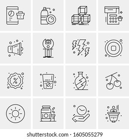 16 Universal Business Icons Vector. Creative Icon Illustration to use in web and Mobile Related project.