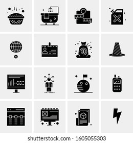 16 Universal Business Icons Vector. Creative Icon Illustration to use in web and Mobile Related project.