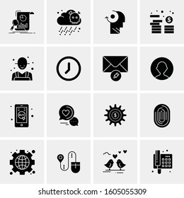 16 Universal Business Icons Vector. Creative Icon Illustration to use in web and Mobile Related project.
