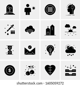 16 Universal Business Icons Vector. Creative Icon Illustration to use in web and Mobile Related project.