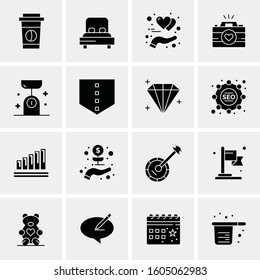16 Universal Business Icons Vector. Creative Icon Illustration to use in web and Mobile Related project.