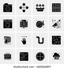 16 Universal Business Icons Vector. Creative Icon Illustration to use in web and Mobile Related project.