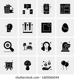 16 Universal Business Icons Vector. Creative Icon Illustration to use in web and Mobile Related project.