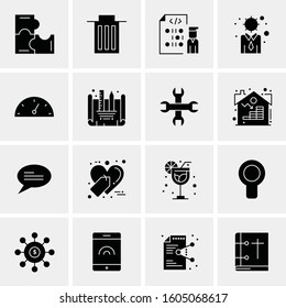 16 Universal Business Icons Vector. Creative Icon Illustration to use in web and Mobile Related project.