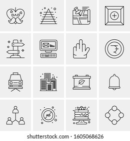 16 Universal Business Icons Vector. Creative Icon Illustration to use in web and Mobile Related project.