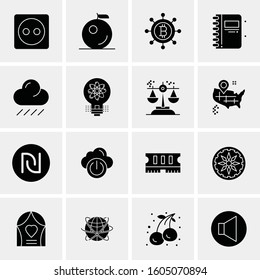 16 Universal Business Icons Vector. Creative Icon Illustration to use in web and Mobile Related project.