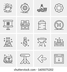 16 Universal Business Icons Vector. Creative Icon Illustration to use in web and Mobile Related project.