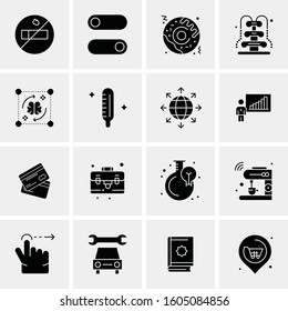 16 Universal Business Icons Vector. Creative Icon Illustration to use in web and Mobile Related project.