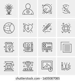 16 Universal Business Icons Vector. Creative Icon Illustration to use in web and Mobile Related project.