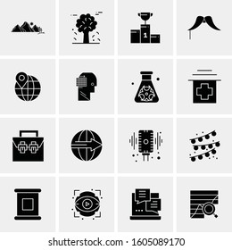 16 Universal Business Icons Vector. Creative Icon Illustration to use in web and Mobile Related project.