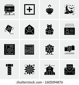 16 Universal Business Icons Vector. Creative Icon Illustration to use in web and Mobile Related project.