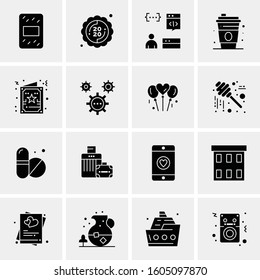 16 Universal Business Icons Vector. Creative Icon Illustration to use in web and Mobile Related project.