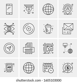 16 Universal Business Icons Vector. Creative Icon Illustration to use in web and Mobile Related project.