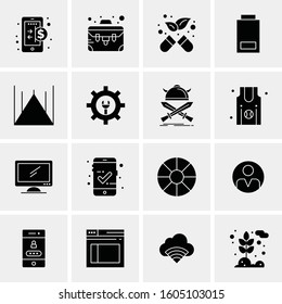 16 Universal Business Icons Vector. Creative Icon Illustration to use in web and Mobile Related project.