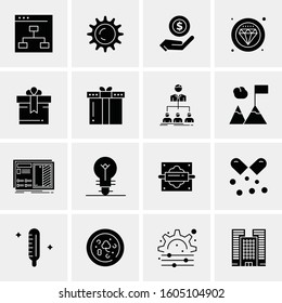 16 Universal Business Icons Vector. Creative Icon Illustration to use in web and Mobile Related project.