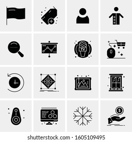 16 Universal Business Icons Vector. Creative Icon Illustration to use in web and Mobile Related project.