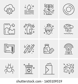 16 Universal Business Icons Vector. Creative Icon Illustration to use in web and Mobile Related project.